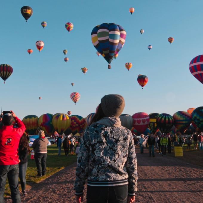 新墨西哥州的阿尔伯克基国际热气球节